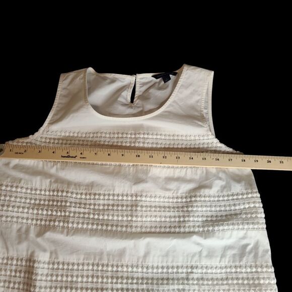 Tommy Hilfiger sz M 100% cotton tunic top with crocheted front - Picture 6 of 12